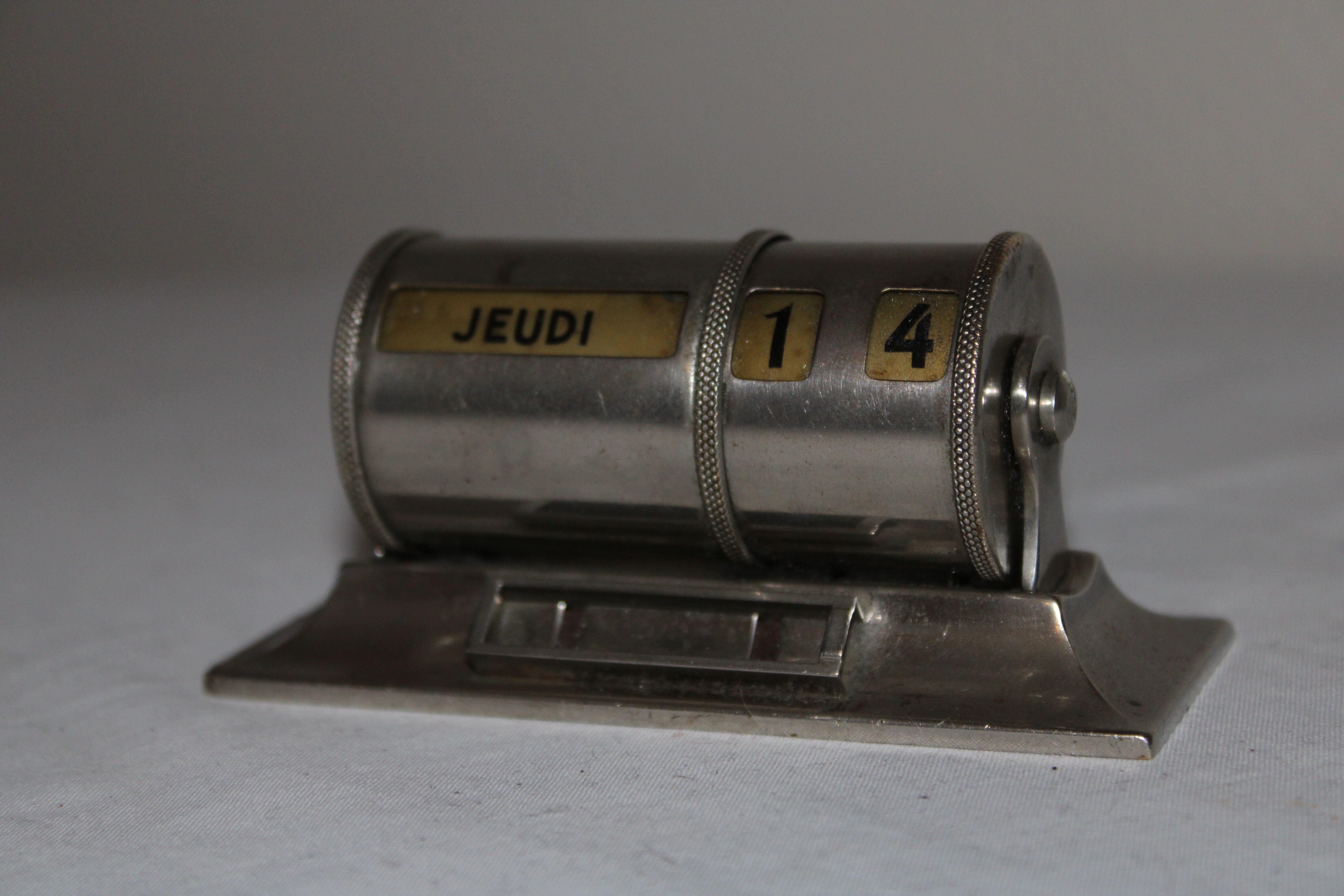 Perpetual calendar old vintage metal