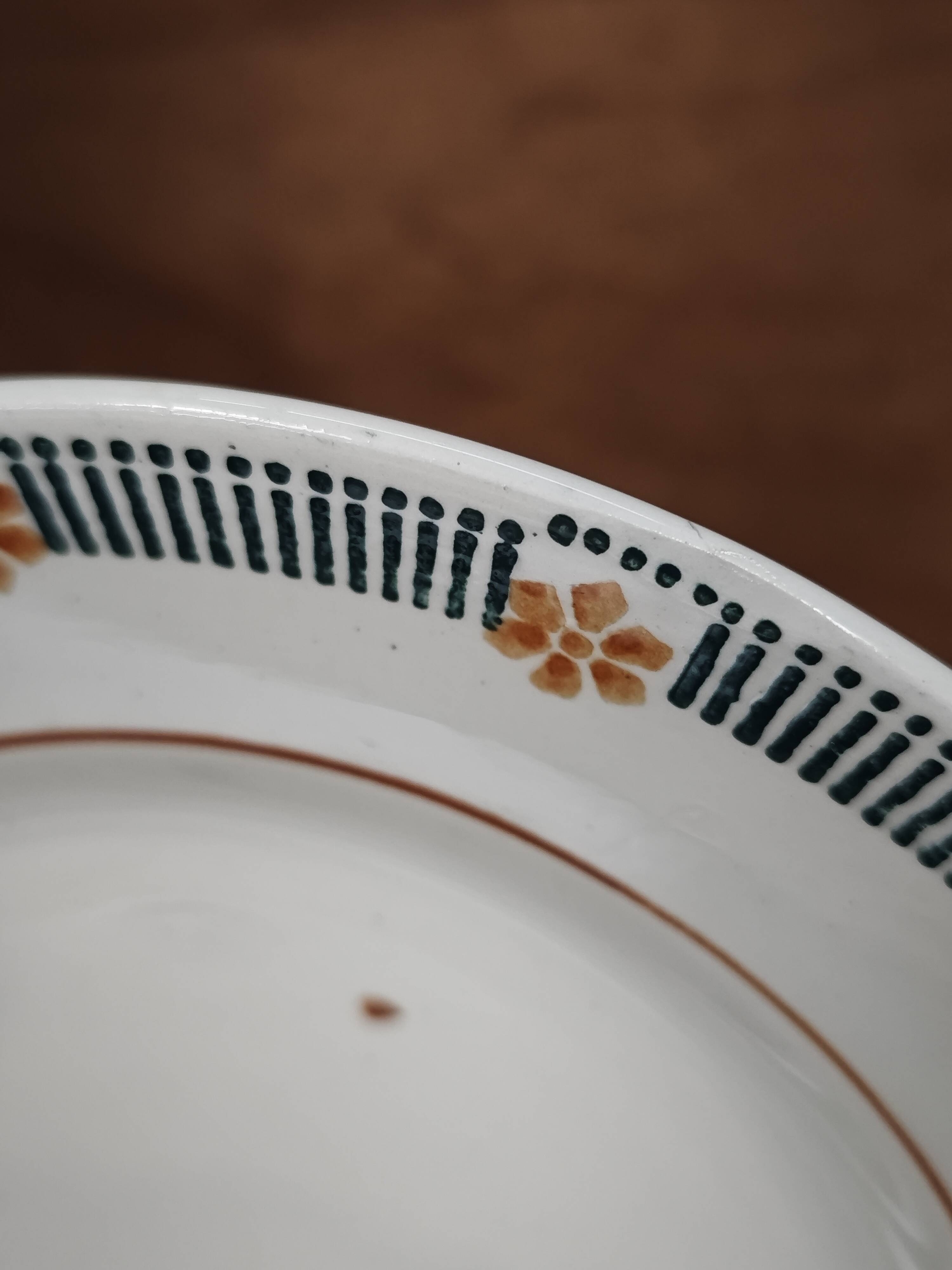 Set of 6 dessert plates St Amand Céranor Model Parame