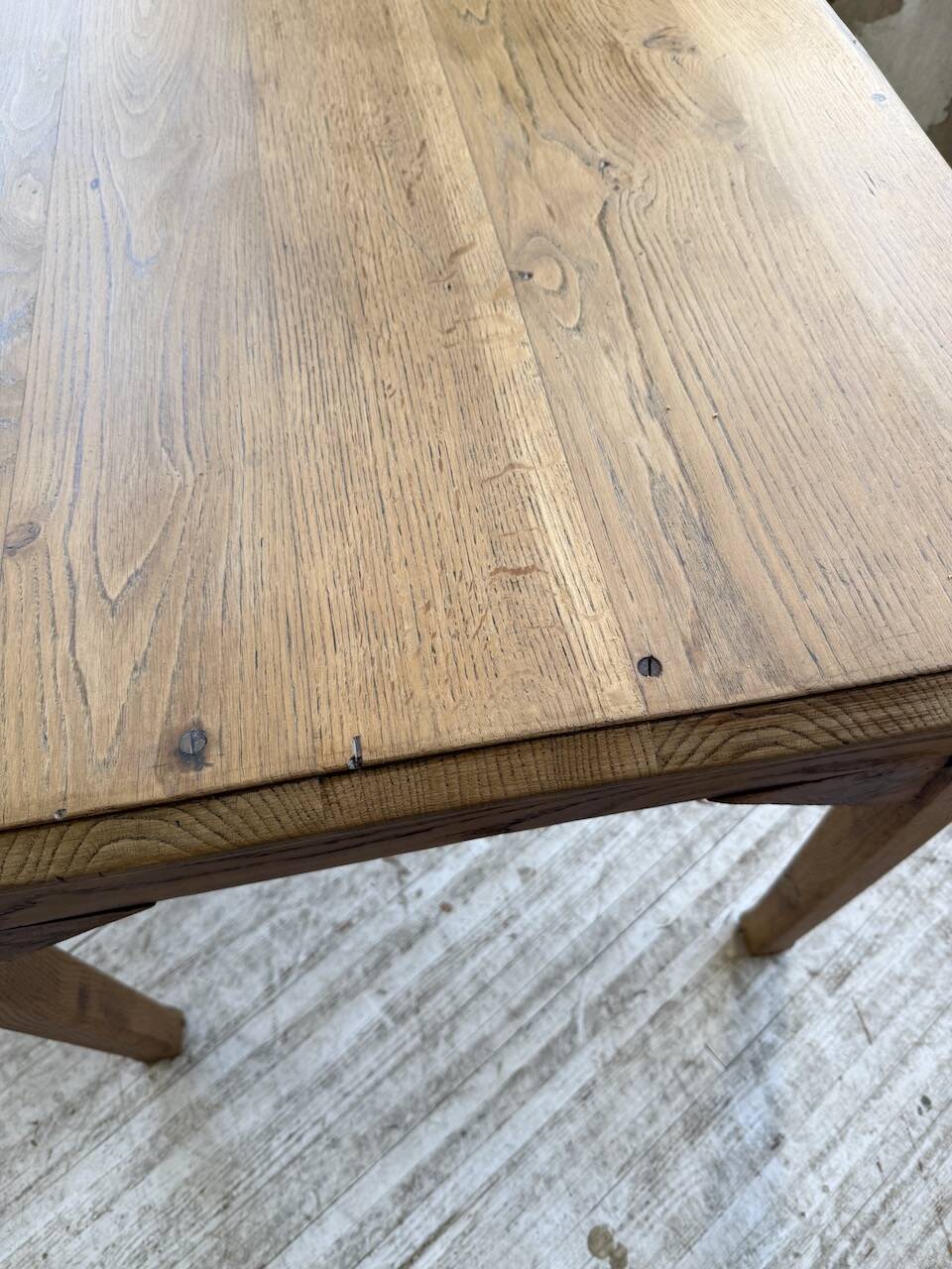 Oak desk with spindle legs, 1950s