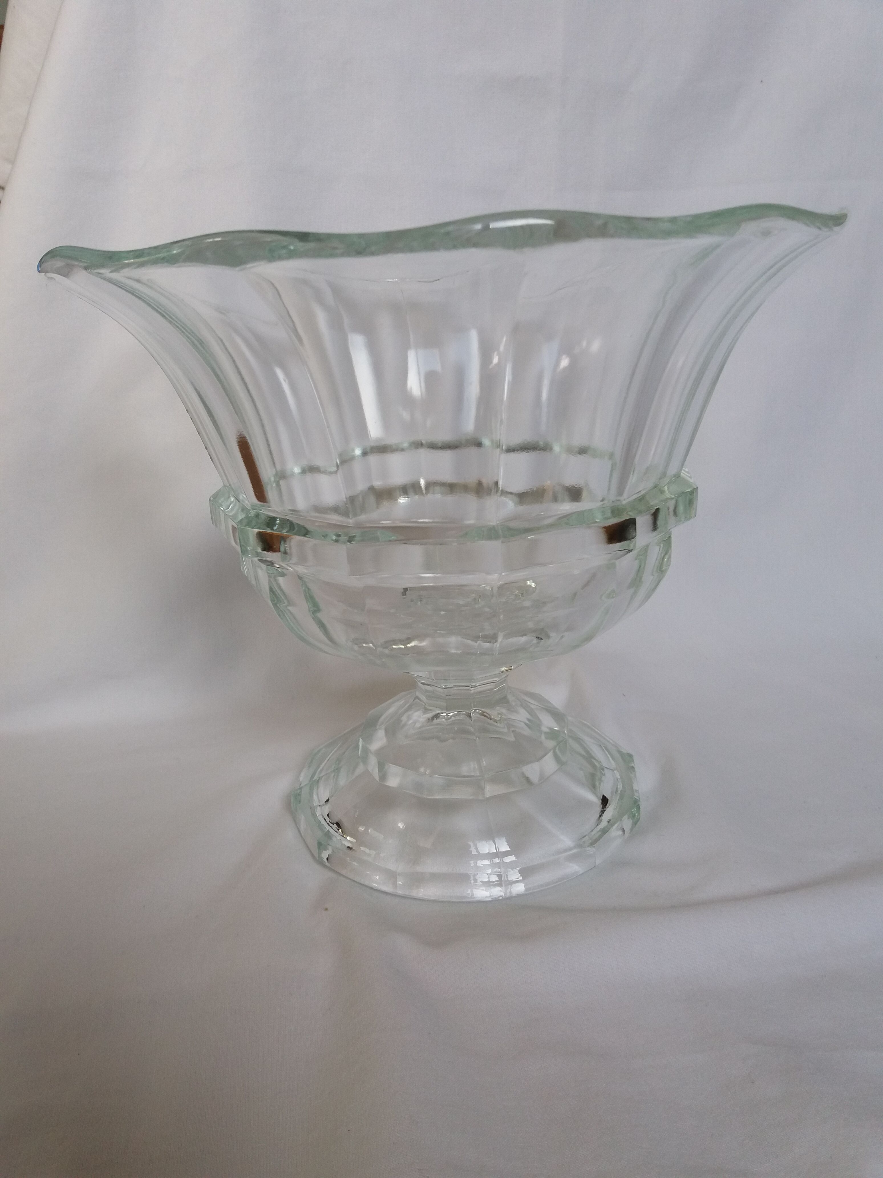 Cup on glass stand 22cm high