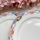 6 small vintage floral plates Digoin Sarreguemines – 1950s