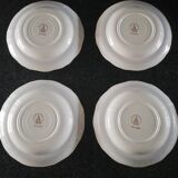 Set of 4 blue l'amandinoise Prestige plates
