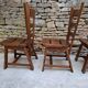 Brutalist oak chairs