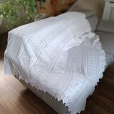Cotton bedspread or crochet plaid
