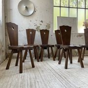 Solid oak chairs Savoyard cap popular art
