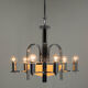 Art deco 7 flamming chandelier, 1930