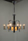 Art deco 7 flamming chandelier, 1930