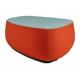 Medium pouf/footrest Fjord in red and turquoise by Patricia Urquiola for Moroso.