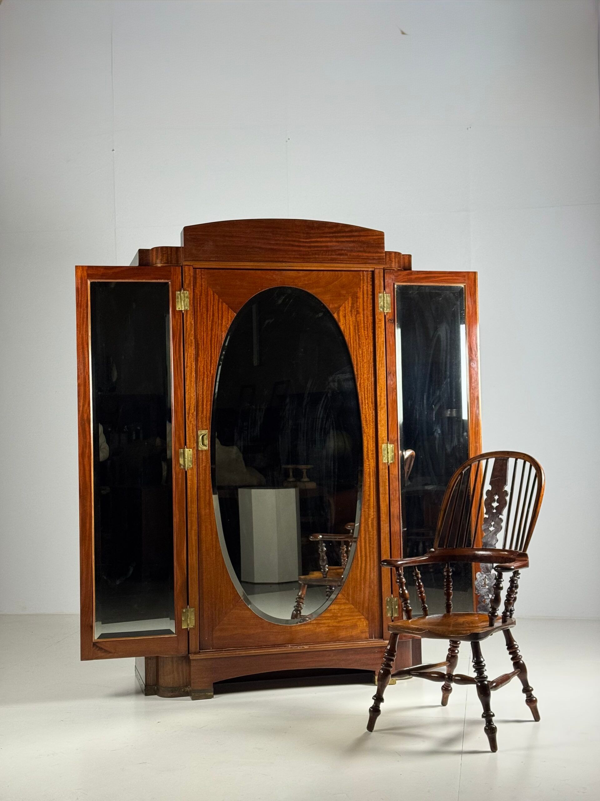 Art Deco wardrobe with mirrors