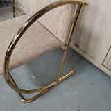 Bench armchair furniture chrome gold 70s