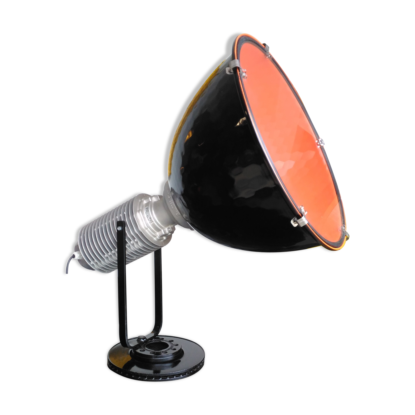 Industrial projector on pedestal