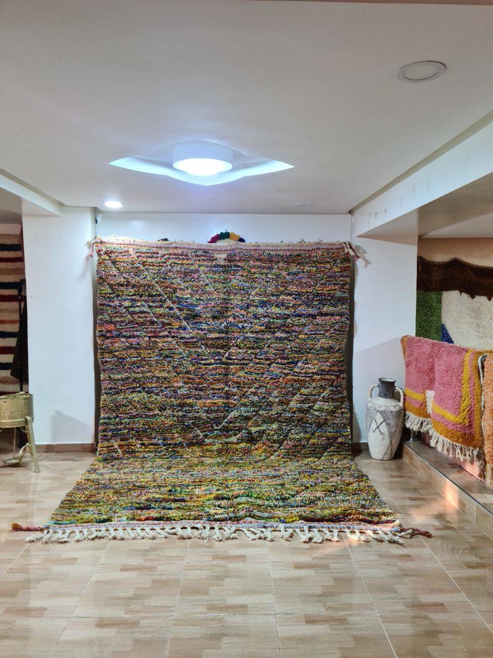 Rare Berber Beni Ouarain Rug Multicolor 300x200cm - Handmade