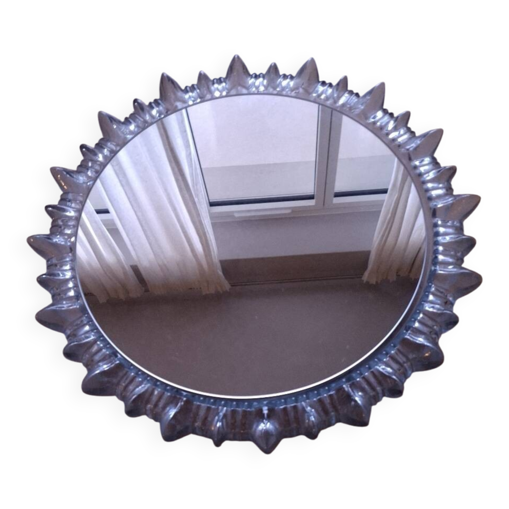 1970s mirror with glass frame