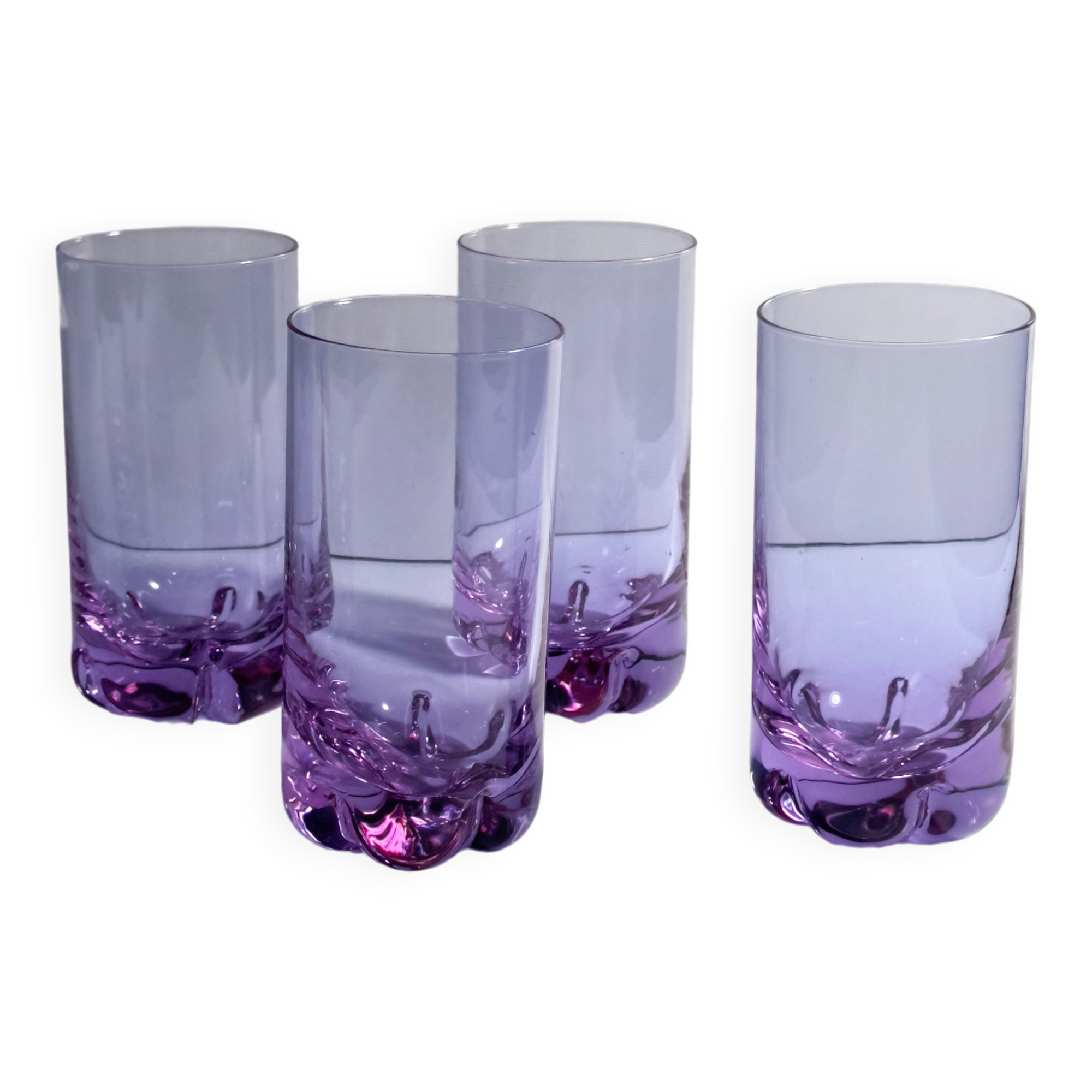 4 Alexandrite Glasses - Italy 1970s