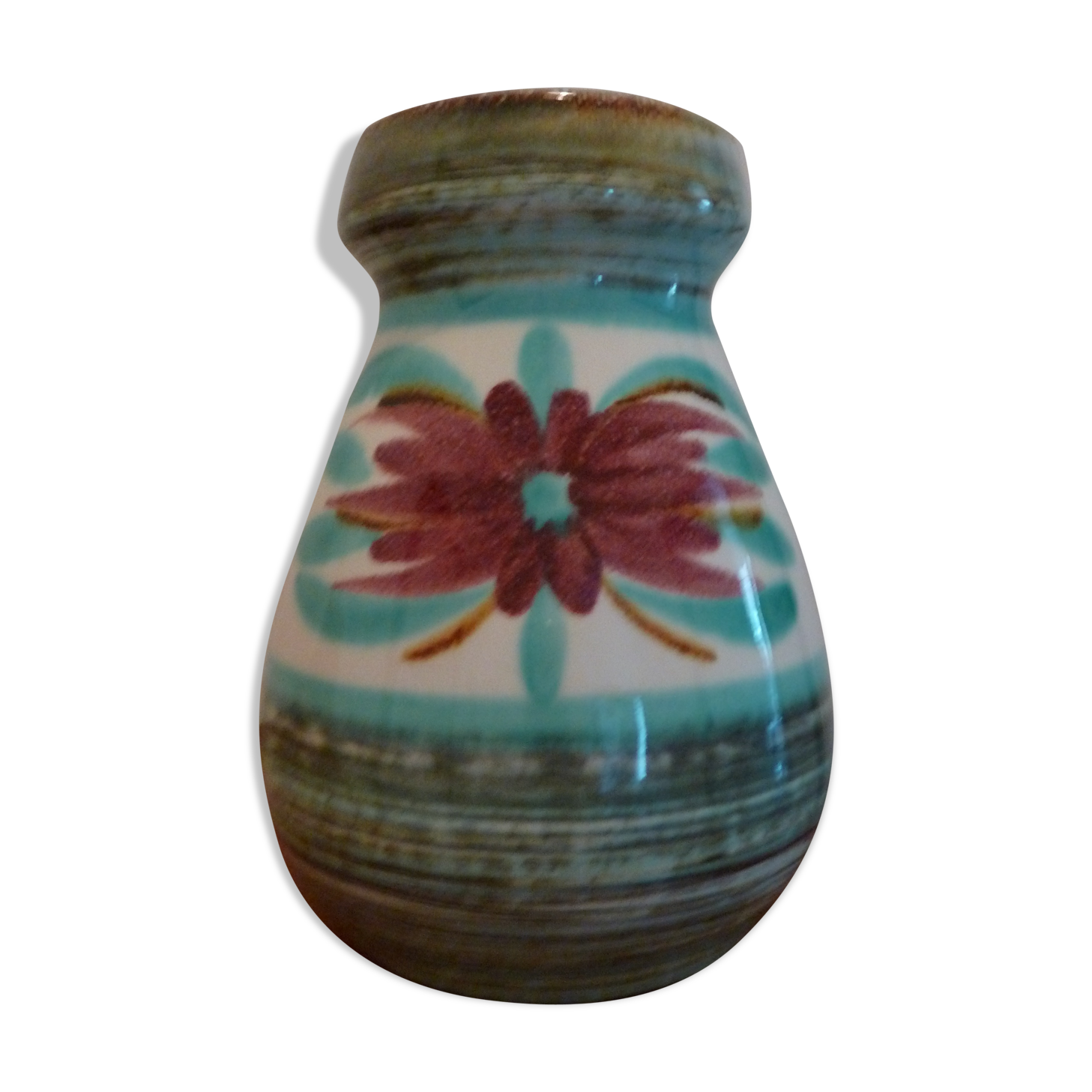 St. Clement 9134 hand painted floral decoration vase