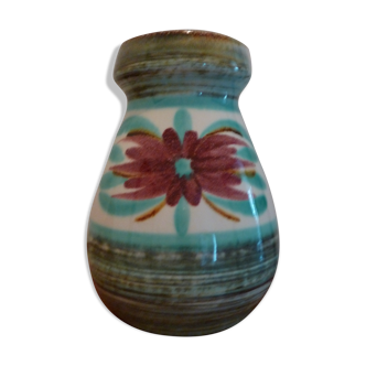 Vase décor floral peint à la main Saint-Clément 9134