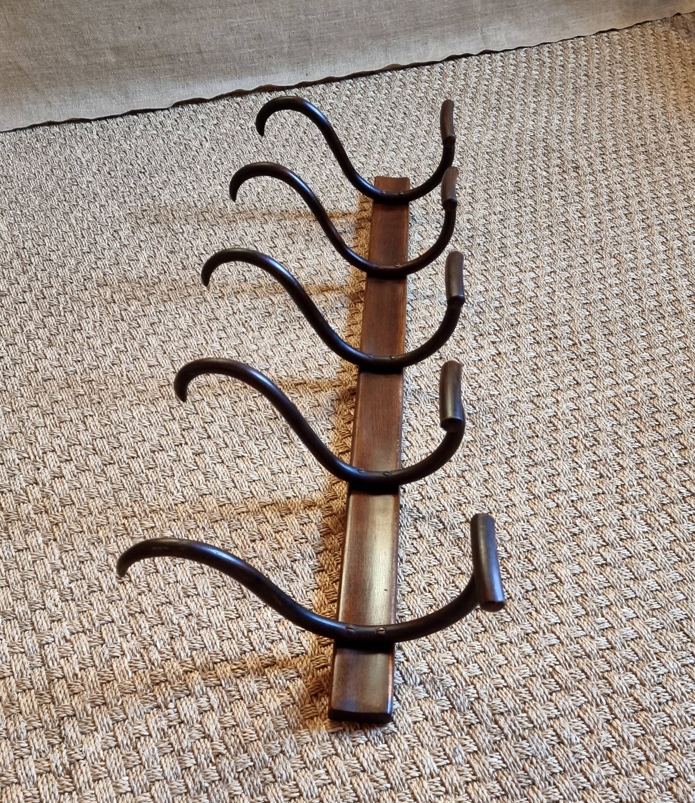 Fischel 5-hook bistro wall coat rack from the 20s