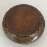 Glazed pottery water butter dish