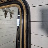 Napoleon III mirror from the 19th century with gold leaf, 190cm H