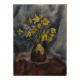 Huile sur panneau a corbeau ou cozbeau nature morte au bouquet de fleurs