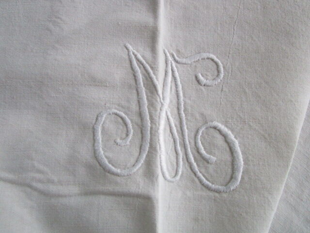 Old sheet 340x220cm - monogrammed ML