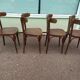 Lot de 4 chaises de bistrot en bois vintage