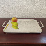 Tray in silver metal the Thistle 1950