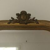 Louis-Philippe gilded mirror with pediment