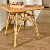 Rattan side table