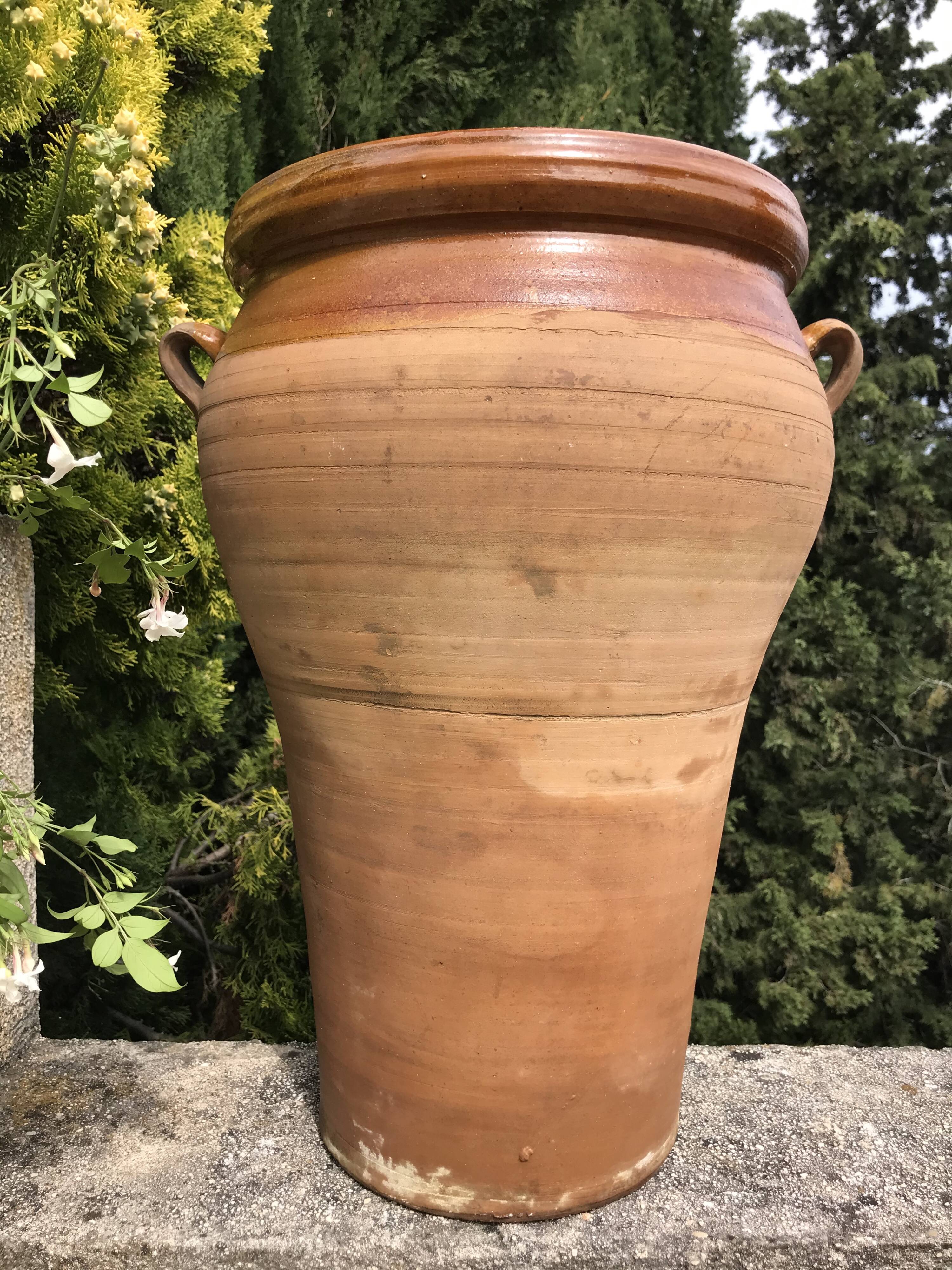 Vintage Terracotta Jar Large Gardener Potter Decoration Garden Or Terrace With Coves Selency