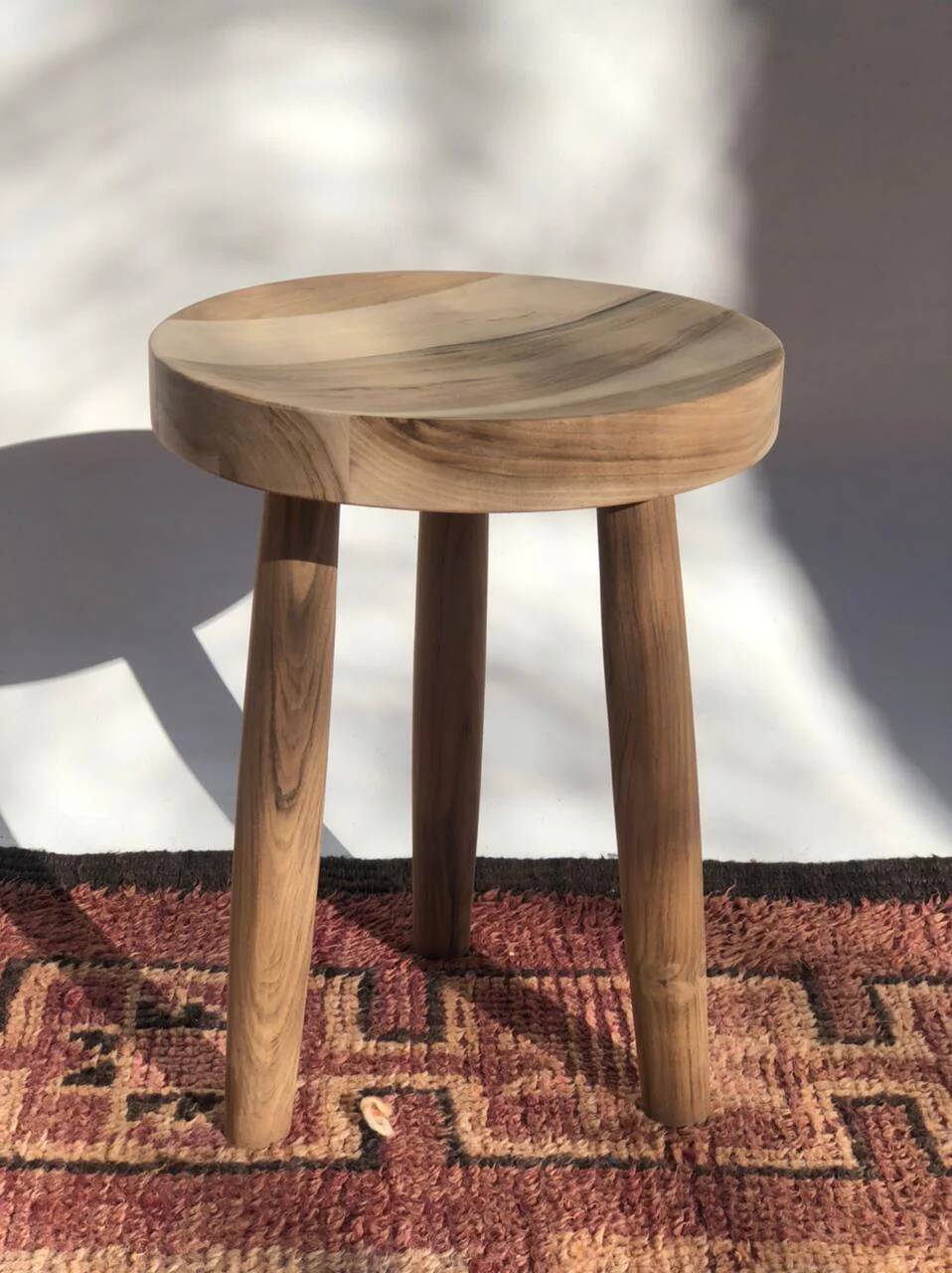 low wooden stool (vintage Moroccan)