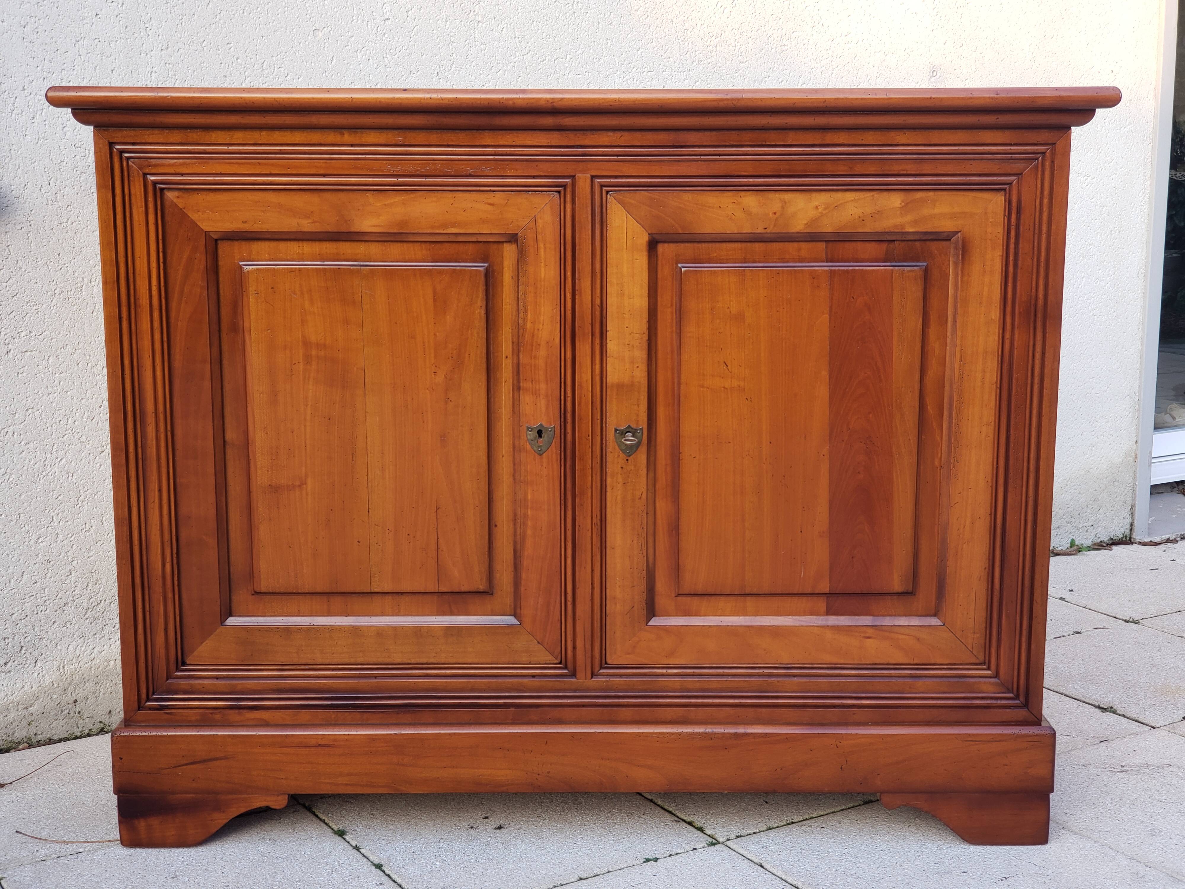 Louis Philippe low sideboard in cherry wood