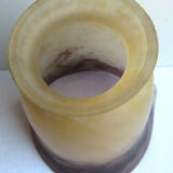 Art Deco lamp tulip, glass paste by Degué