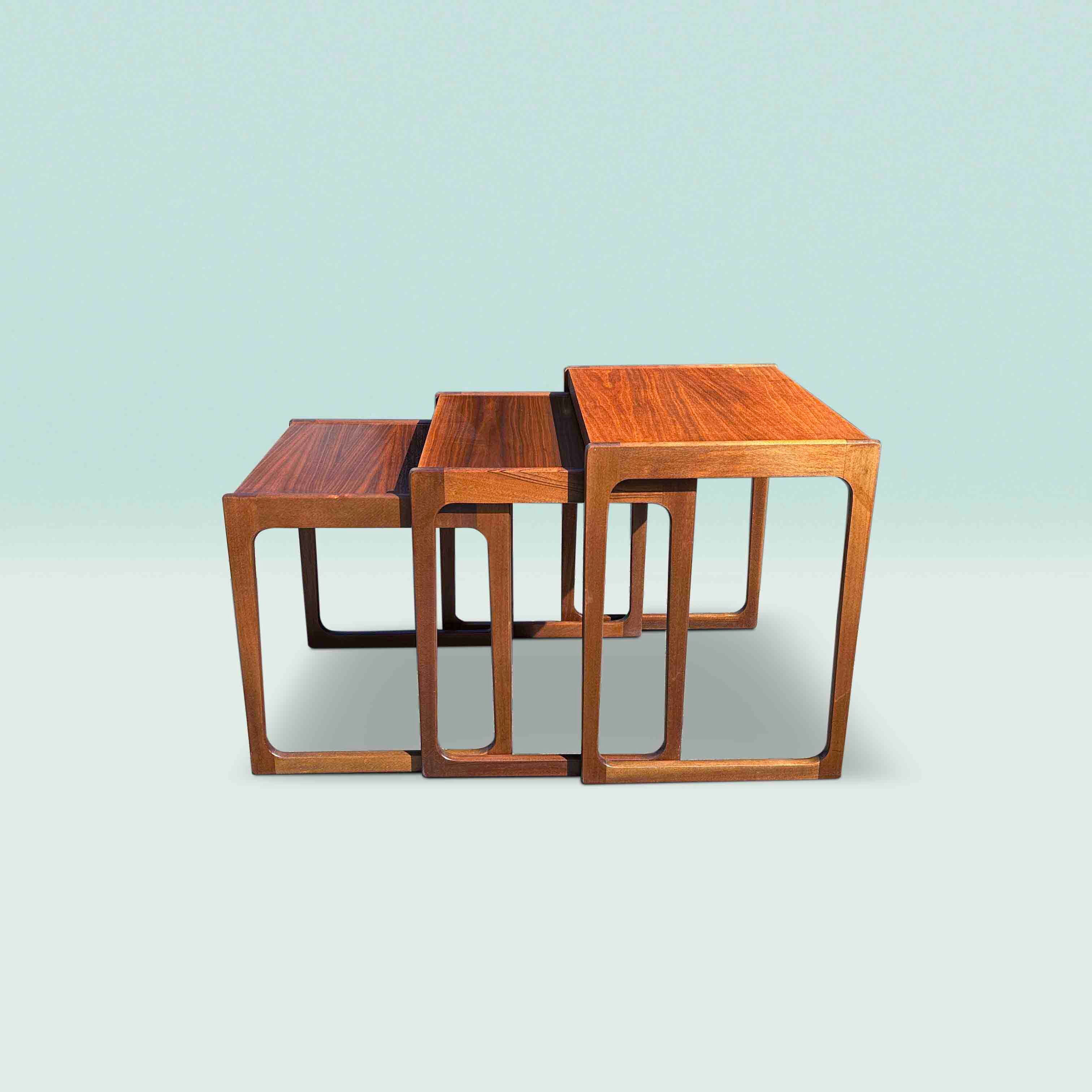 Nesting Tables in Wood by Opal Möbel, 1960s