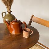 Pair folding chairs caning