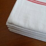 Lot 6 old cotton towels monogrammed LM