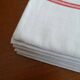 Lot 6 torchons anciens coton monogrammés LM