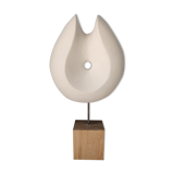 Soft stone sculpture & wooden base
