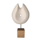 Soft stone sculpture & wooden base