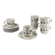 Set of 6 Christmas coffee/tea cups, 1980