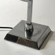 Bureau lamp / bedside lamp Bauhaus chrome metal & opal glass, design 1970