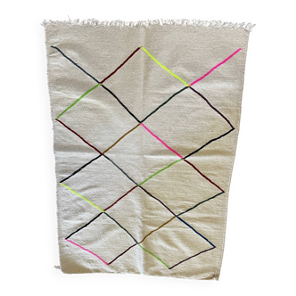 Neon diamond Berber rug