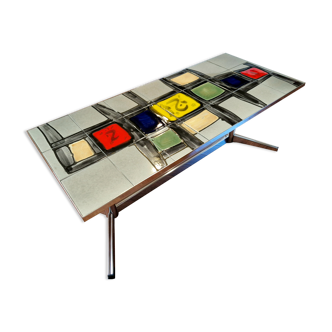 Vallauris ceramic coffee table