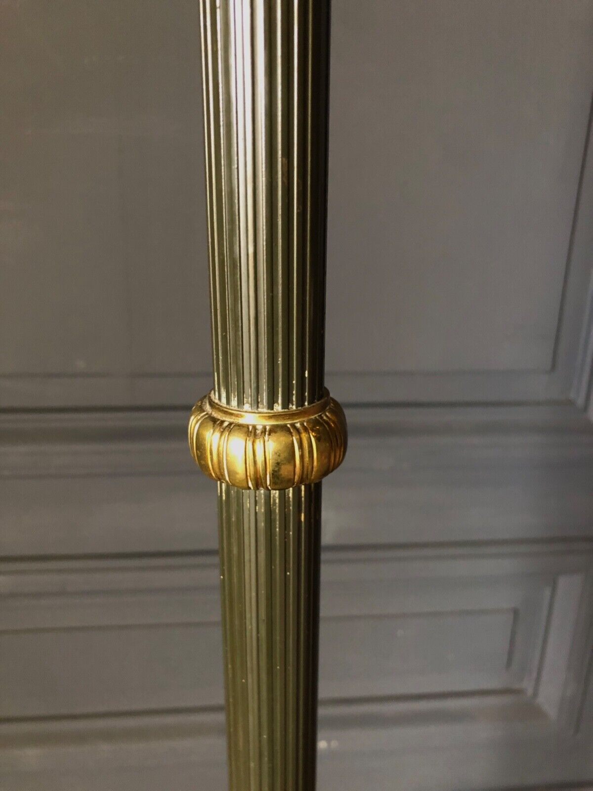 Bronze floor lamp 3 lights 1960 empire style feet claws
