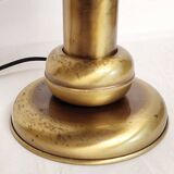 Lampe de table avec tulipe en cristal. Italie, années 1980.