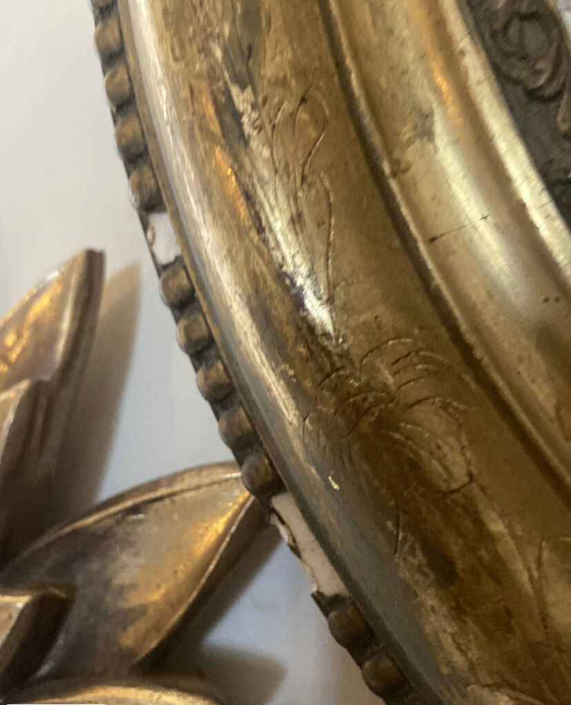 Mirror in gilded stucco nineteenth century