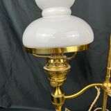 Ancienne lampe Quintet globe opaline XXème