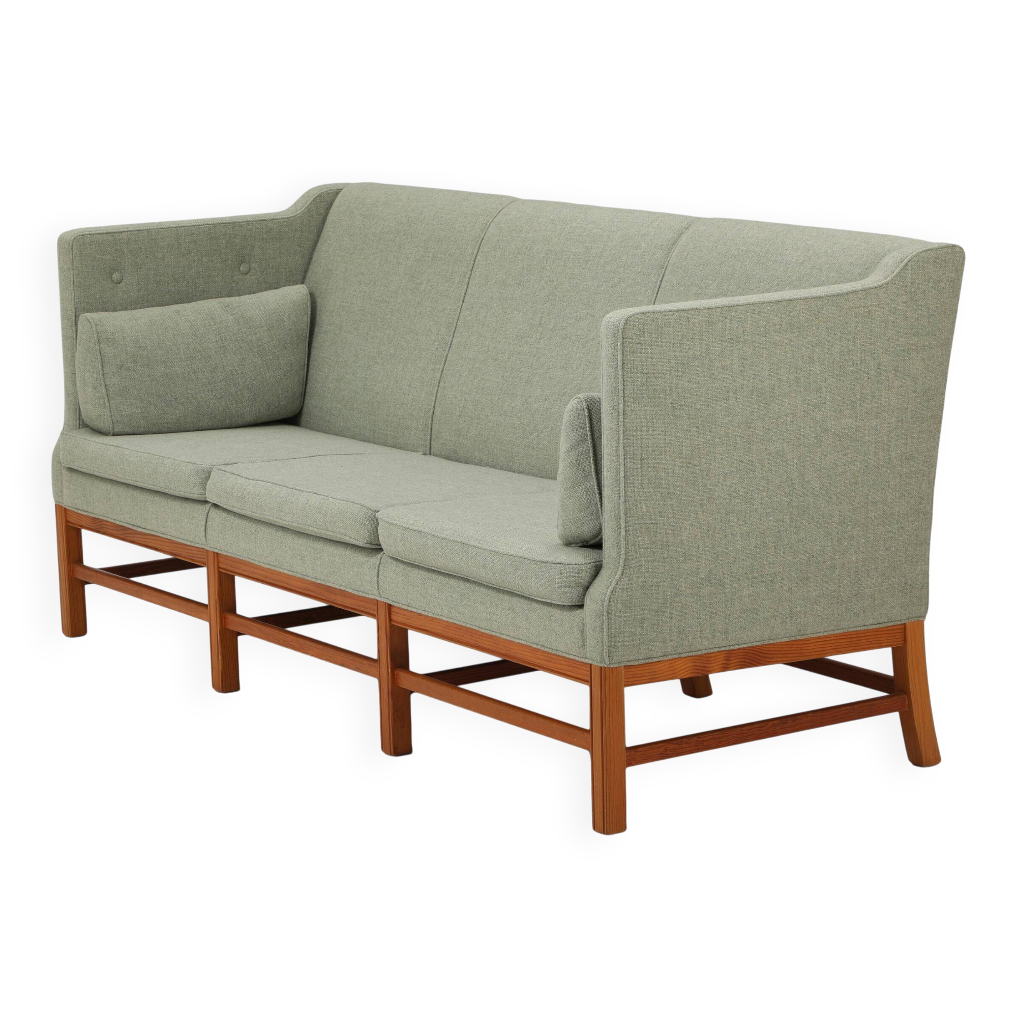 Vintage Wooden Danish Mid Century Three Seater Sofa, 1960s