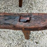 Brutalist wooden bench