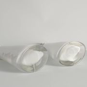 Large White Crystal Glass Table Lamps, Carl Fagerlund, Orrefors, 1960, Set of 2